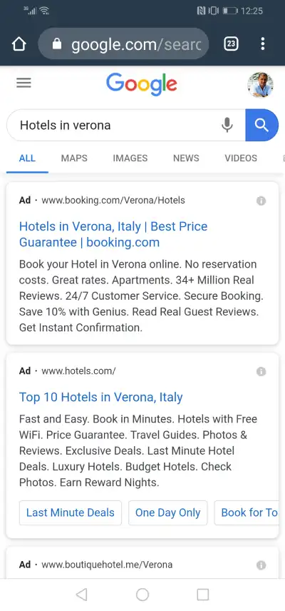 google ads on mobile