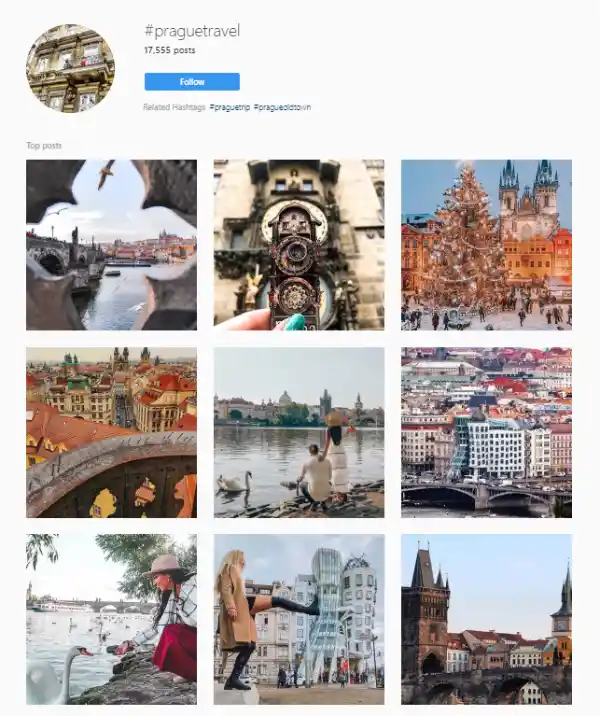 travel market research - instagram hashtags
